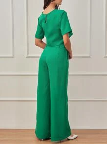 Women Two-piece Outfits - 綠色 - 查看 2