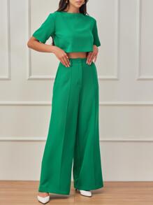 Women Two-piece Outfits - 綠色 - 查看 4