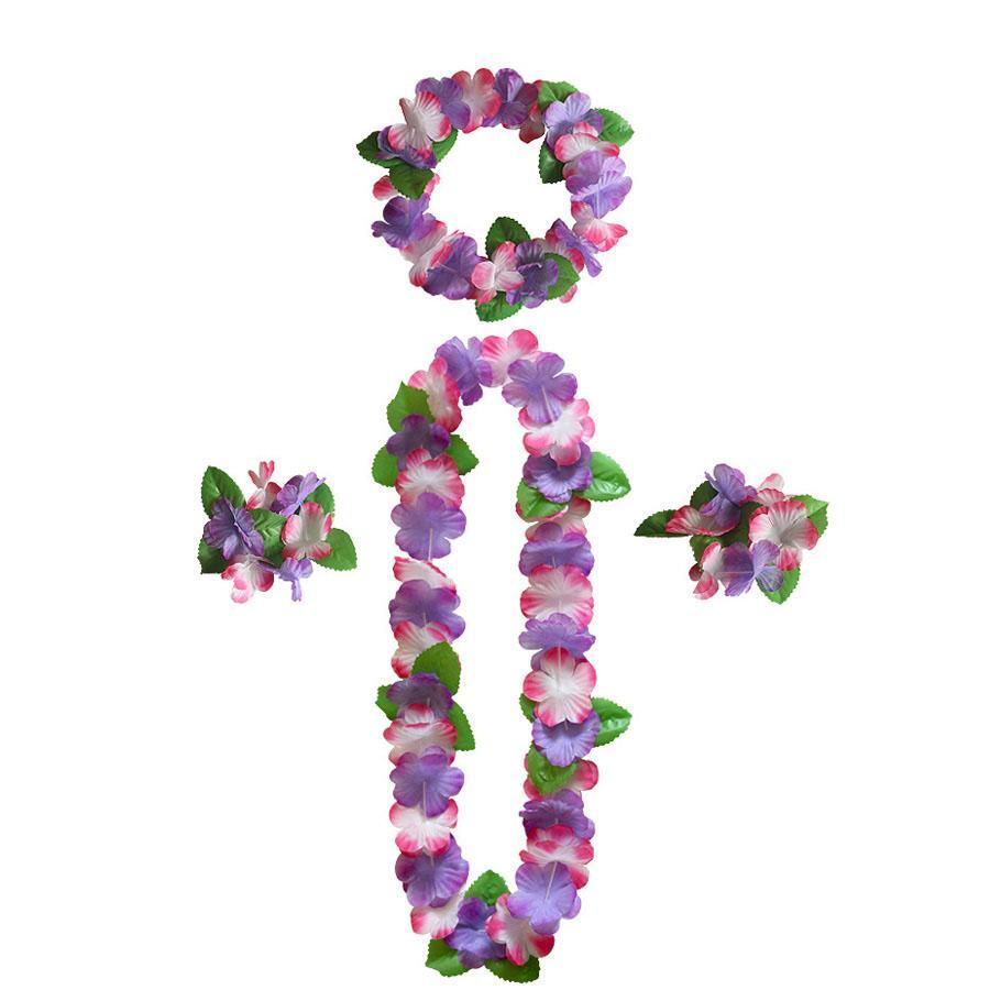 4入组/套彩色花髮箍 - 彩色 - 查看 1