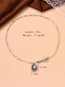 PC Cổ Điển Phong Cách Phương Tây Mũ Cao Bồi, Boot & Boot Mặt Dây Chuyền Vòng Cổ Cho Phụ Nữ, Sử Dụng Hàng Ngày - Màu Bạc Cổ - Xem 4