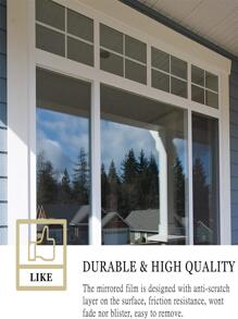 Cuộn Phim Dán Cửa Sổ Ban Ngày Riêng Tư, Kiểm Soát Nhiệt Chống Nắng Chống Tia UV Vinyl Tự Dính Một Chiều Cửa Sổ Gương Kính Màu Phim Cho Văn Phòng Tại Nhà - Bạc - Xem 6