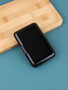 1pc Black Business Portable Business Card Holder - Black - View 2