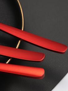 3 piezas/set portátil de acero inoxidable Cuchillo , Tenedor , Cuchara Set cubiertos con caja - Multicolor - Ver 4