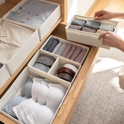 1 件装布制内衣隔层收纳盒，抽屉式内衣收纳盒，适用于家庭使用装饰品装饰节日装饰房间装饰家居装饰卧室装饰连衣裙裤子鞋子牛仔裤靴子裙子卧室，收纳盒，收纳盒，家庭收纳，女式白色 T 恤，女式黑色裤子，女士冬装，连衣裙，女士冬装，优雅女装，女士白衬衫，长袖，女士白色连体裤，女士春装，女士春装，春季，春装，极简主义，夏季上衣
