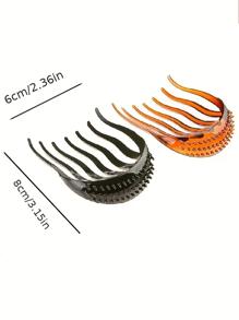 2pcs Hair Design Comb - Multicolor - View 4