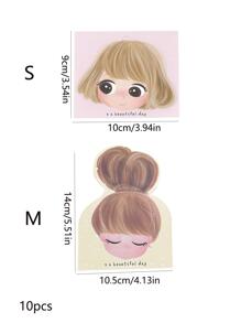 10pcs Hair Clip & Hair Tie Storage Card, Gift For Valentine's Day Back To School, Room Decor - Brown - View 4