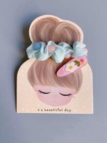 10pcs Hair Clip & Hair Tie Storage Card, Gift For Valentine's Day Back To School, Room Decor - Brown - View 5