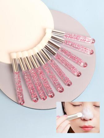 Eyelash Mousse Cleansing Brush, 10Pcs Nose Cleaning Brush Suitable For Facial Cleansing Skin Care,Skincare,Room Decor,Home Decor,Bedroom Decor,Bathroom,Christmas Gifts,Bathroom Decor,Travel,Travel Stuff,Wedding,Christmas Party,Mom Gifts,Home,Room,House Decor,Christmas Gift,Gifts For Mom,Birthday,Pink Room Decor,Living Room Decor,Bedroom,Gifts For Men,Dad Gifts,Mushroom,New Years,Mom,Accessories,Gifts For Dad,Friends,Funny Gift