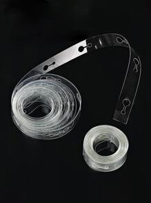 1入組透明氣球鏈帶單孔&雙孔小氣球搭扣適合派對裝飾用品 - 無色 - 查看 1