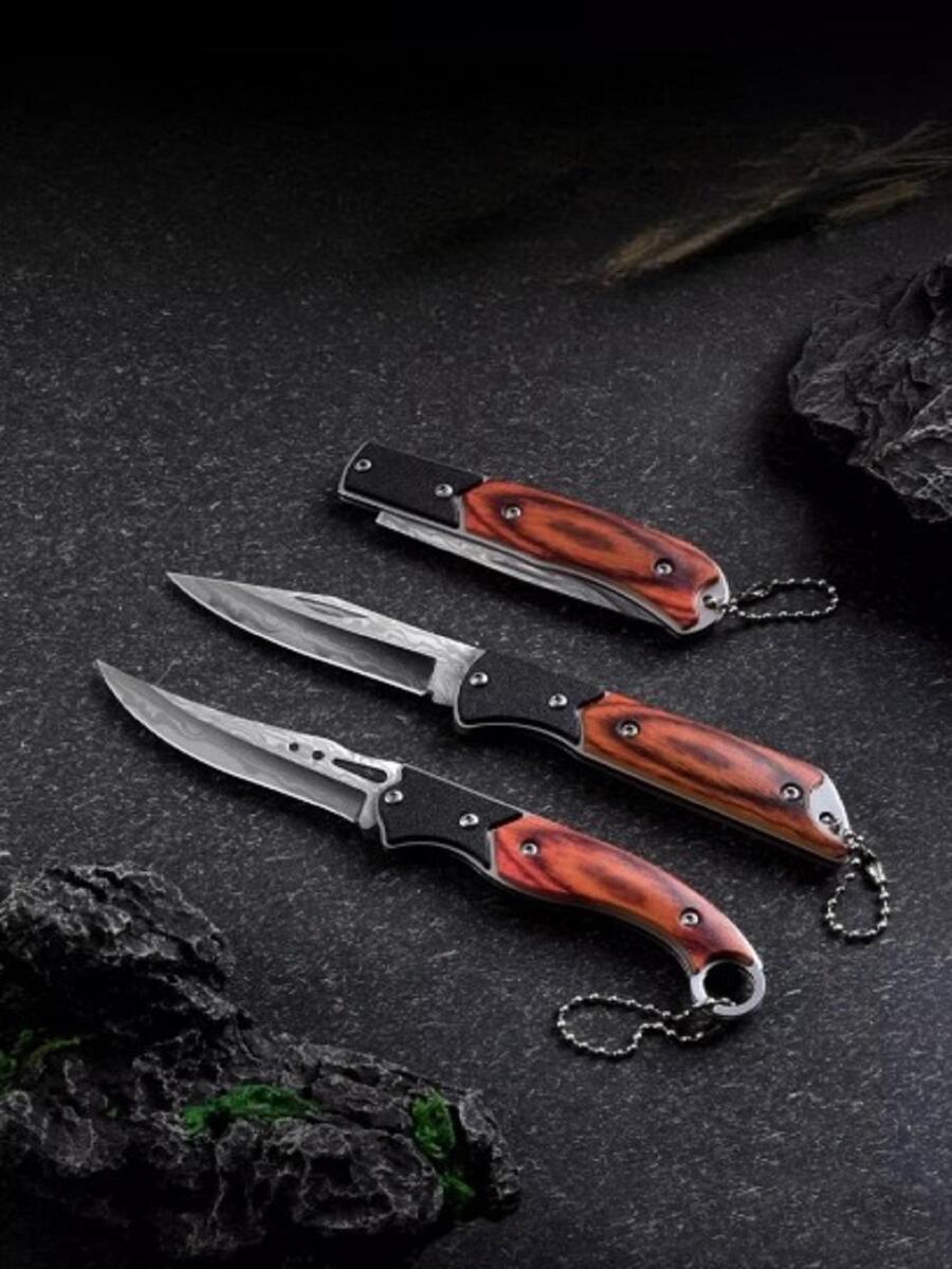 Foldable Portable Outdoor Knife,Vegetable Fruit Tools,Kitchen Items,Cutter,Food,Salad,Decor,Storage,Party,Birthday. - Bronze - View 1