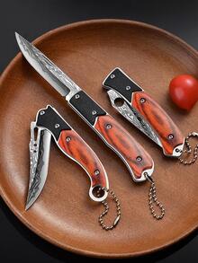 Foldable Portable Outdoor Knife,Vegetable Fruit Tools,Kitchen Items,Cutter,Food,Salad,Decor,Storage,Party,Birthday. - Bronze - View 2