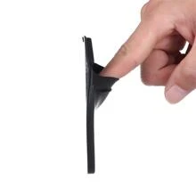 薄型手機卡片套，矽膠手機錢包，貼在信用卡上的手機口袋，輕巧便攜的信用卡ID卡白領假期週年紀念日生日禮物配件禮物卡套 - 黑色 - 查看 3