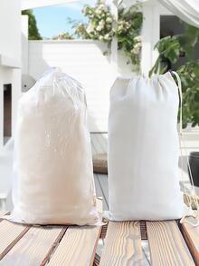 1入組便攜流蘇裝飾淺褐色的滌綸野營吊床 - 米色 - 查看 4