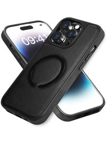 Habyby Men Magnetic PU Leather Anti-Fall Phone Case IPhone 11/IPhone 13/IPhone 14/IPhone 15/IPhone 12 - Black - View 2