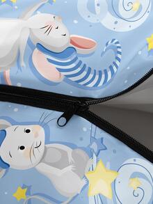 Cute Mouse Printed Camping Sleeping Bags,3 Season Warm & Cool Weather,Lightweight,Waterproof Sleeping Bags for Adults & Kids,Traveling,and Outdoors,Camping Gear Equipment,31x90inch… - 可愛的老鼠 - 查看 5