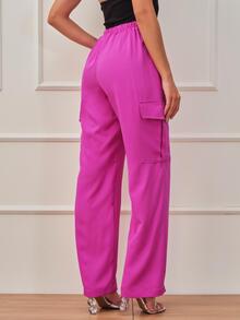 Women Pants - 玫瑰紅 - 查看 2