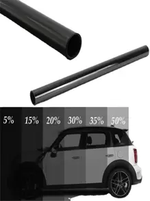 1 rollo de película de alta performance para ventana de automóvil, protección solar y bloqueo de rayos UV, transparente de cerámica nano para la ventana del parabrisas y ventana de auto. - Negro - Ver 2