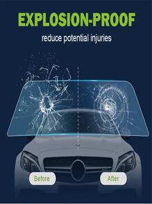 1 rollo de película de alta performance para ventana de automóvil, protección solar y bloqueo de rayos UV, transparente de cerámica nano para la ventana del parabrisas y ventana de auto. - Negro - Ver 9