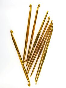 4入組隨機色雙頭鉤針適用於DIY針織工具