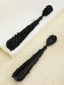 1 Pair Women Fashion Matte Geometric Teardrop Texture Earrings, Suitable For Date, Daily Wear, Party And Events