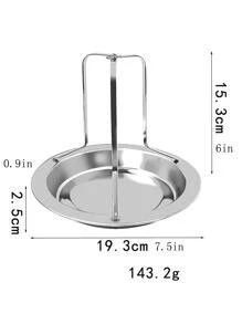 1pc Stainless Steel Roast Chicken Rack - Silver - View 2