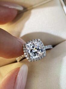 水鑽裝飾圓環 - 銀色 - 查看 5