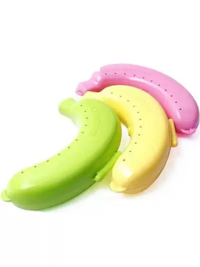 1/3件随机颜色便携式塑料抗压香蕉保护器