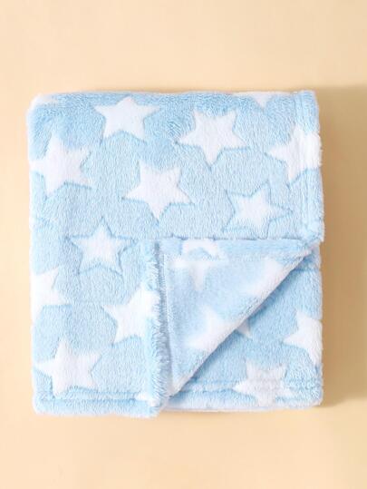momscare 1 pieza Manta de arrullo de felpa con estampado de estrella, toalla de baño suave para bebé, manta cubierta para cochecito de bebé, adecuado como regalo cálido y dulce para niños y niñas, ideal para uso familiar y de viaje, ideal para el día de los enamorados