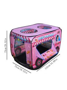 1入組卡通冰淇淋卡車設計兒童帳篷 - 彩色 - 查看 3