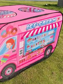 1入組卡通冰淇淋卡車設計兒童帳篷 - 彩色 - 查看 2