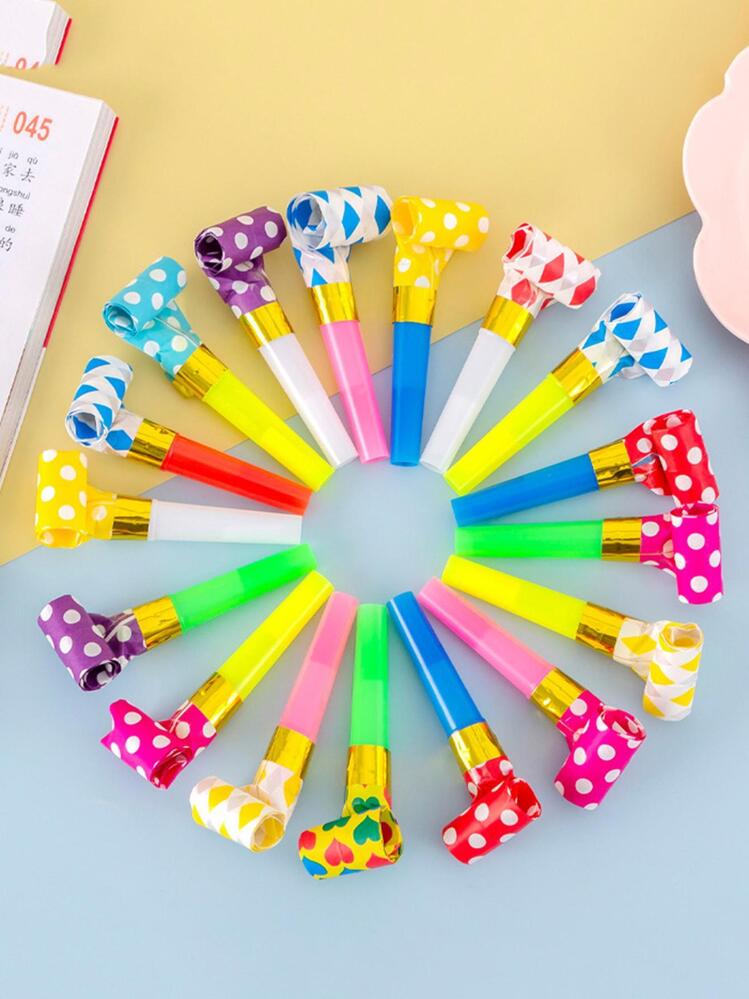 40 قطعة/مجموعة صفارات بأشكال تنين ملونة عشوائية، مثالية للاحتفالات والمناسبات والحفلات، هدايا عودة للمدرسة وعيد الحب - متعدد الألوان - مشاهدة 2