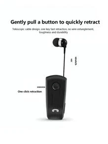 入耳式(拼接)無綫耳機 - 黑色 - 查看 4