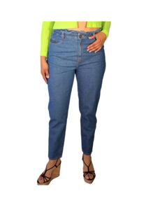 JEANS DAMA MOM FITT - Azul lavado oscuro - Ver 1