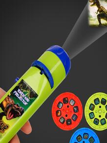 派對遊戲投影手電筒,兒童投影儀燈,可愛卡通恐龍動物太空夜晚照片燈,學習樂趣玩具 - 綠色 - 查看 1