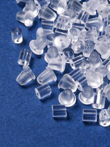 1盒的關於1300入組雙形狀塑膠耳塞&耳環塞子DIY套件,合適的適用於固定 - 無色 - 查看 2