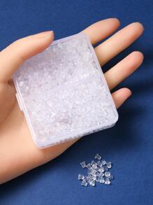 1盒的關於1300入組雙形狀塑膠耳塞&耳環塞子DIY套件,合適的適用於固定 - 無色 - 查看 3