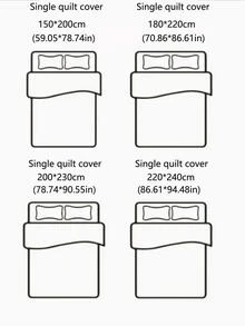 1入組時尚植物圖案舒服的柔軟的&透氣被套,家庭床上用品適用於宿舍房間&臥室 - 彩色 - 查看 6