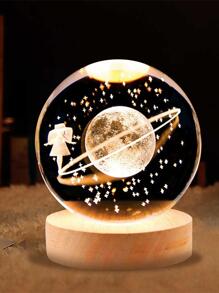 1 mô hình hành tinh 3D nhân tạo quả cầu pha lê trang trí thủ công - Trong sáng - Xem 3