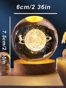 1 mô hình hành tinh 3D nhân tạo quả cầu pha lê trang trí thủ công - Trong sáng - Xem 4