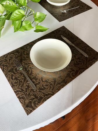 1 pieza Tapete de mesa resistente al agua & poliéster en relieve , ideal para picnic fiesta