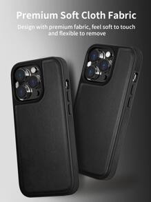 Habyby 男士PU商務風防摔手機殼,適用於iPhone 11/iPhone 13/iPhone 14/iPhone 15/iPhone 12 - 黑色 - 查看 6