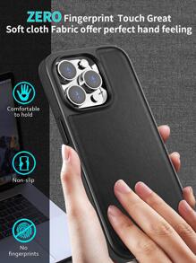 Habyby 男士PU商務風防摔手機殼,適用於iPhone 11/iPhone 13/iPhone 14/iPhone 15/iPhone 12 - 黑色 - 查看 7