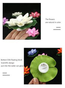 6 Pezzi Fiori Galleggianti A Loto E Ninfea A Led Impermeabili Per Decorazione Piscina, Lampada Notturna A Colori Cambiante, Può Essere Usato Per La Decorazione Di Desideri, Fiumi O Piscine