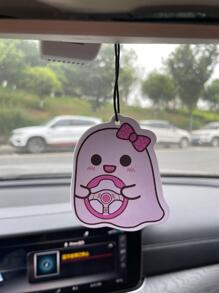 Cartoon Ghost Design Car Hanging Air Freshener - Pink - View 3