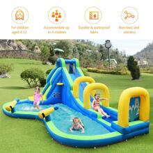 Costway Inflatable Water Slide Kids Bounce House Castle Splash Pool Without Blower - Multicolor - View 5