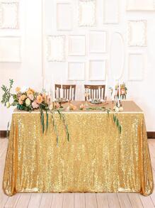 Nordic Style Gold Sequins Tablecloth, Party Decoration Sparkly Tablecloth - Gold - View 2