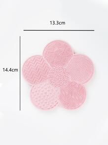 RANCAI 1Pc Flower Silicone Makeup Brush Cleaning Bearings With Suction Cups, Silicone Cleaning Tool, Makeup Brush Tools,Brush Cleaners,Beauty And Personal Care,Giveaways - Pink - View 5