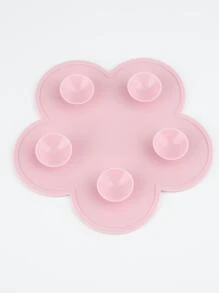 RANCAI 1Pc Flower Silicone Makeup Brush Cleaning Bearings With Suction Cups, Silicone Cleaning Tool, Makeup Brush Tools,Brush Cleaners,Beauty And Personal Care,Giveaways - Pink - View 3