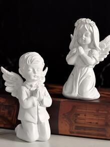 1 szt. Świeca w kształcie postaci ludzkiej do dekoracji - Biały - Zobacz 4