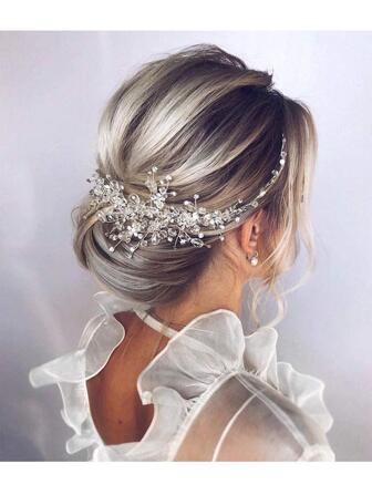 Artificial Crystal Decor Bridal Hair Band Boho Tiaras Valentine's Day Valentines